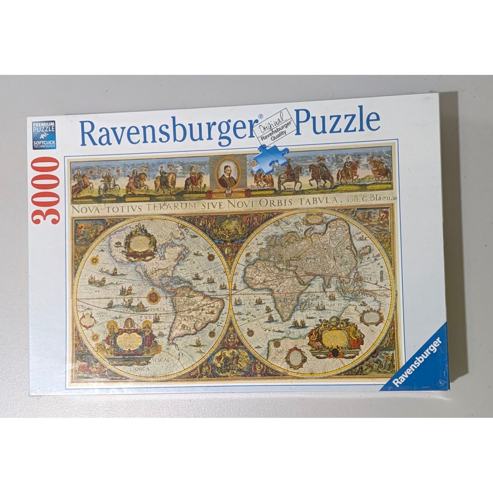 Ravensburger 3000 Piece Puzzle World Map 1606 Blaeu Nova Totivs Terrarvm Sealed